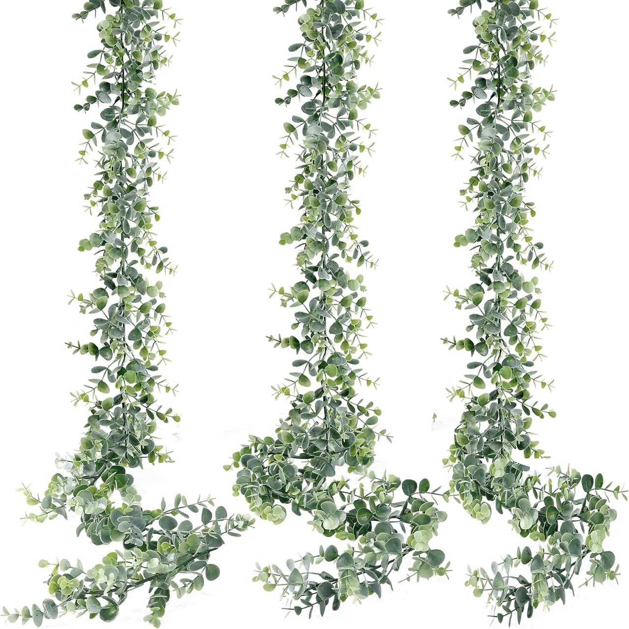 Artificial Eucalyptus Garland 3-Pack – Faux Greenery Vines for Wedding, Party, and Outdoor Decor